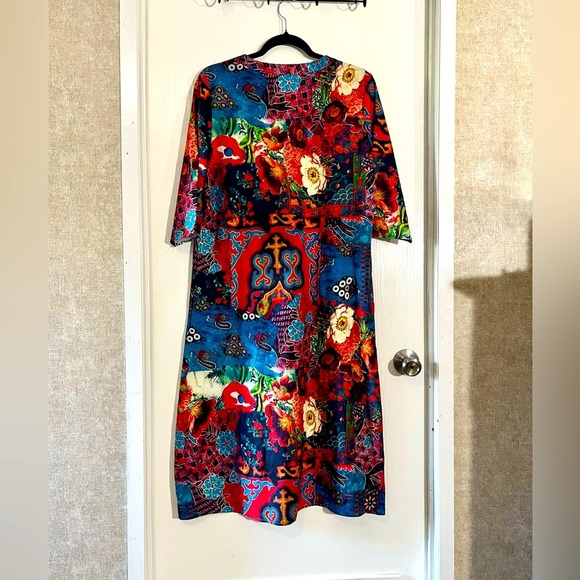 Dai yuan li - Multicolor Floral Long Sleeve Dress - Picture 8 of 8